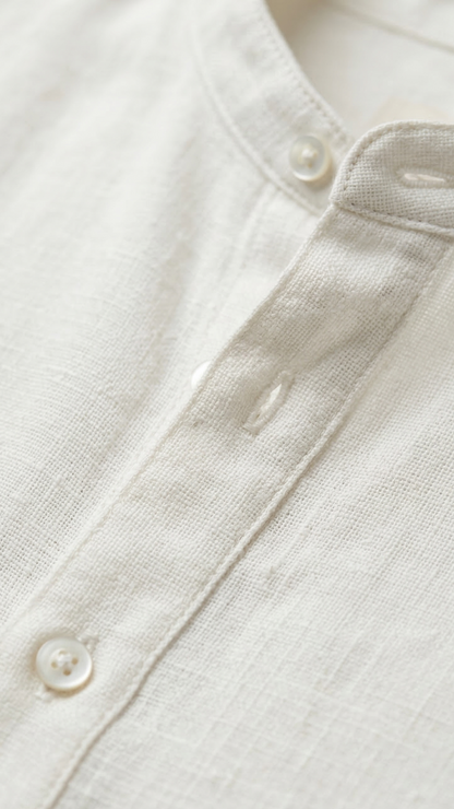 Chemise unisexe col classique manches longues