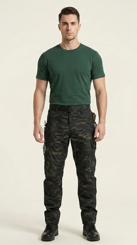 Pantalon cargo de travail homme déperlant