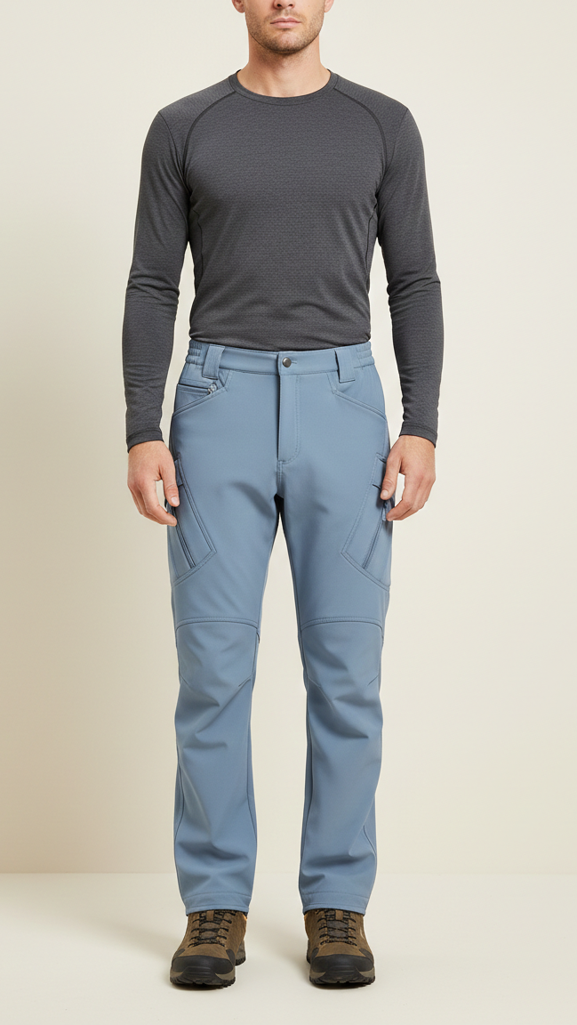 Pantalon cargo homme doublé polaire déperlant