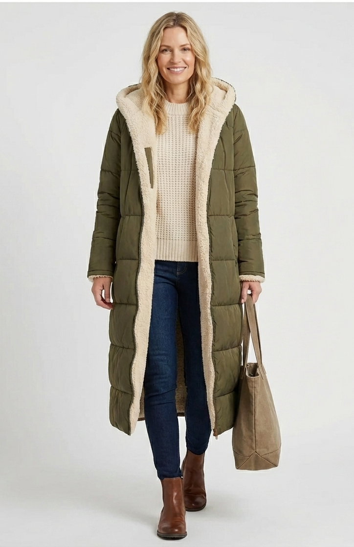 Dames trenchcoat | met fleecevoering