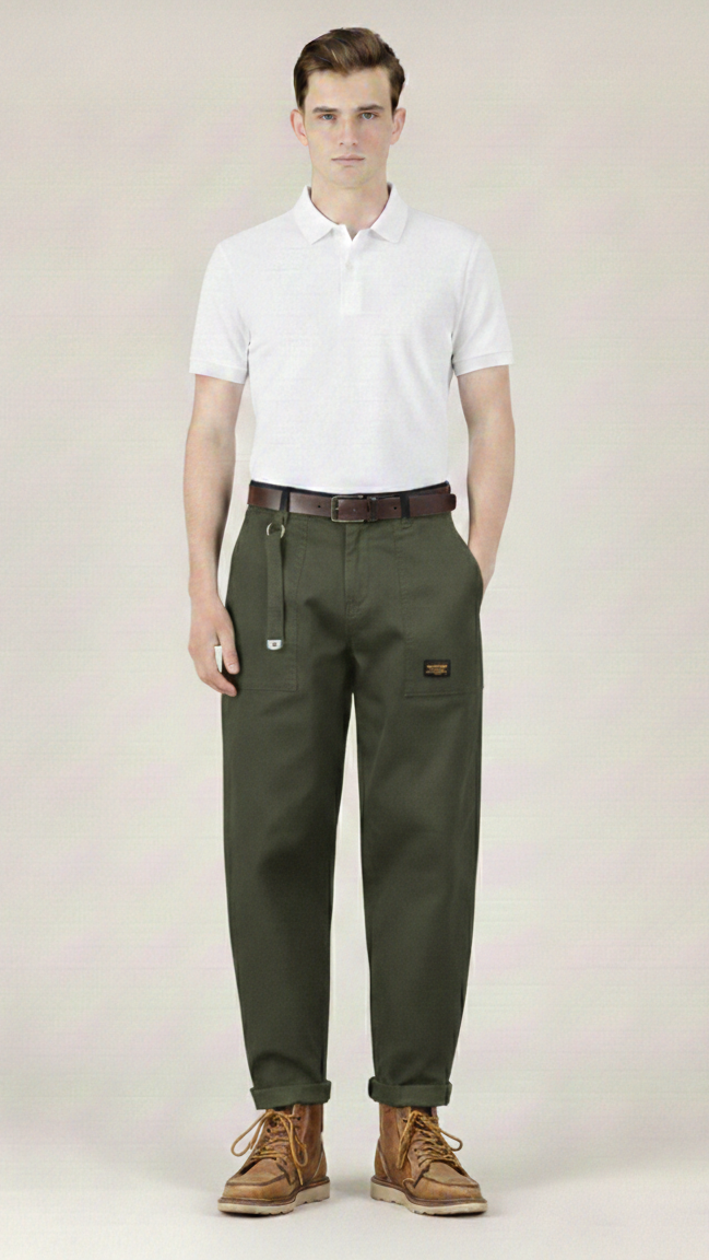 Pantalon cargo homme délavé vintage