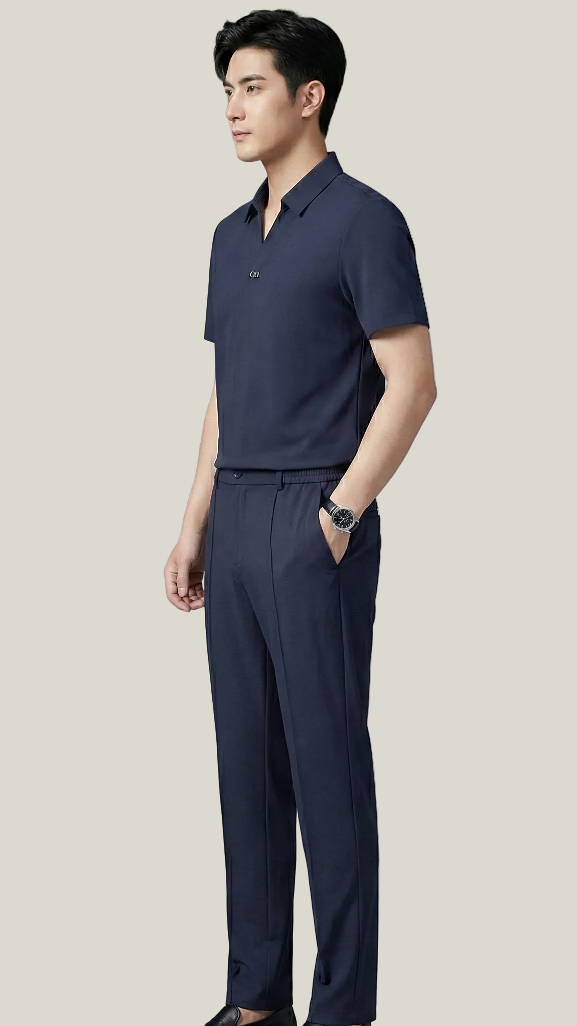 Ensemble 2 pièces homme coton-lin
