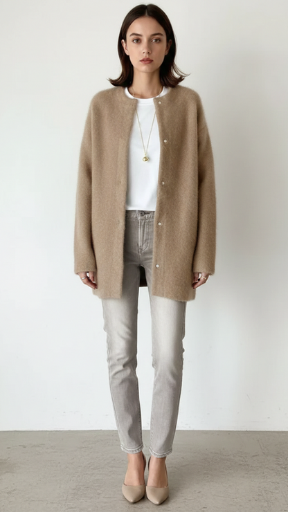 Cardigan femme long avec poches