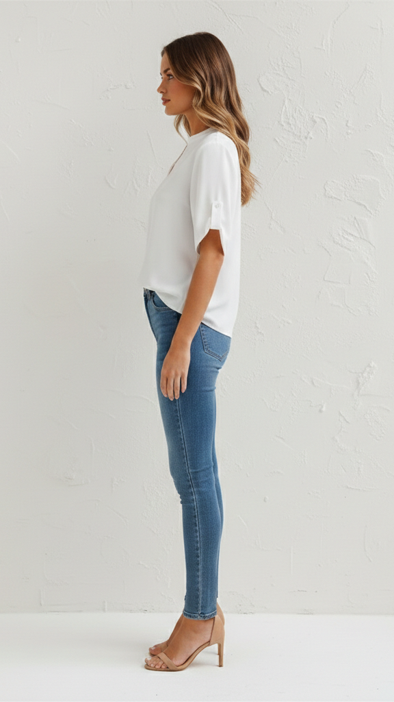 Blouse femme légère coupe droite
