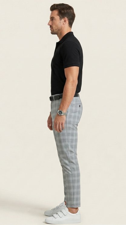 Pantalon chino homme à carreaux
