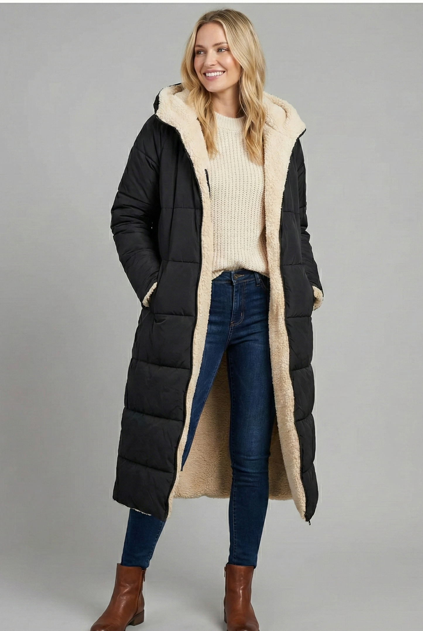 Dames trenchcoat | met fleecevoering