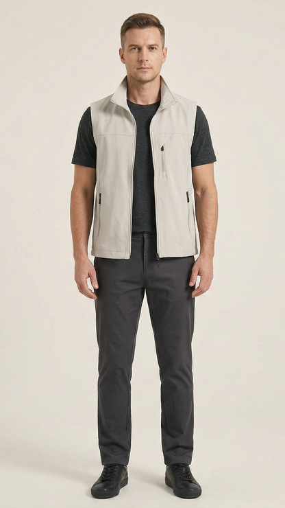 Gilet outdoor homme léger zippé