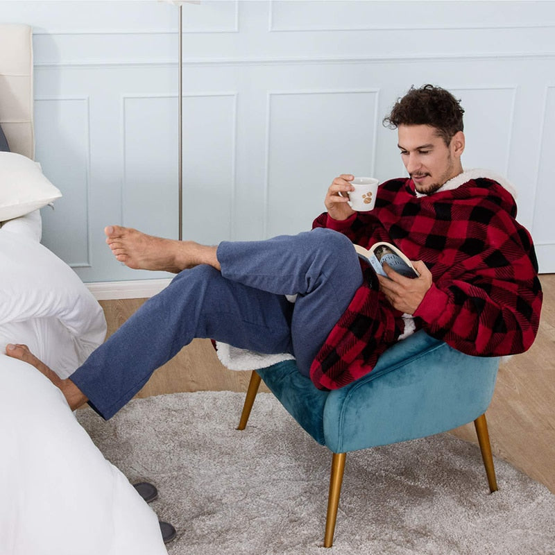 Unisex oversized hoodie deken