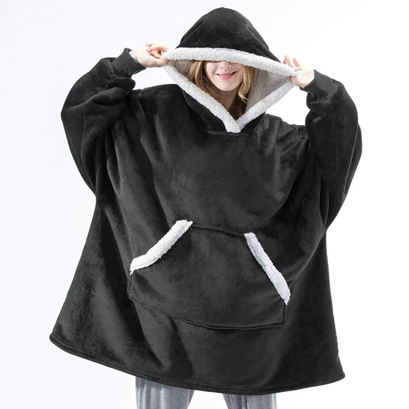 Unisex oversized hoodie deken
