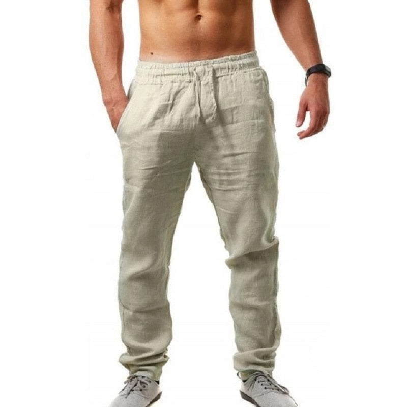 Pantalon lin homme élégant