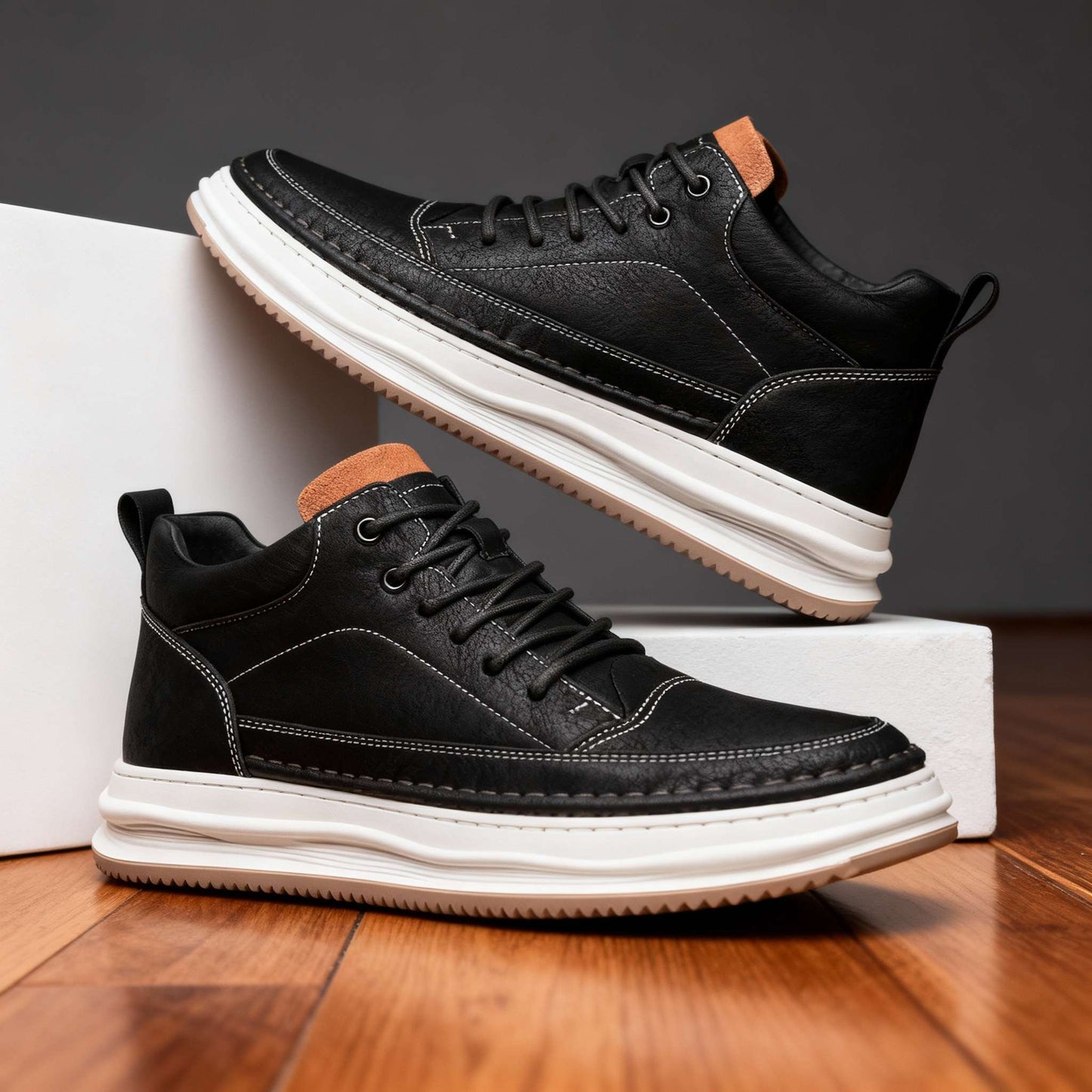 Baskets Homme Smart Casual | Tige Mi-Haute