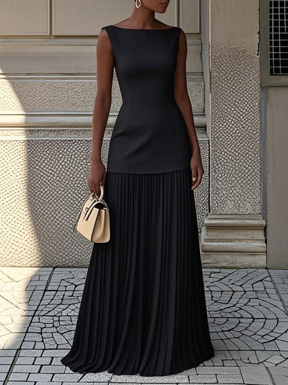 Robe plissée élégante femme