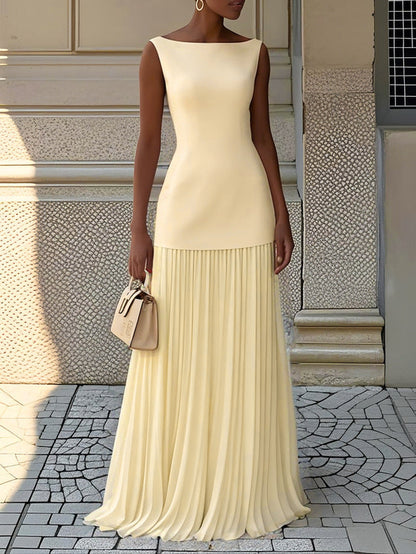 Robe plissée élégante femme