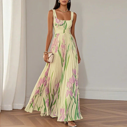 Robe maxi florale élégante femme