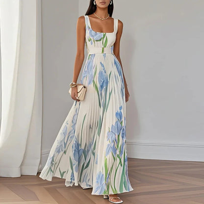 Robe maxi florale élégante femme