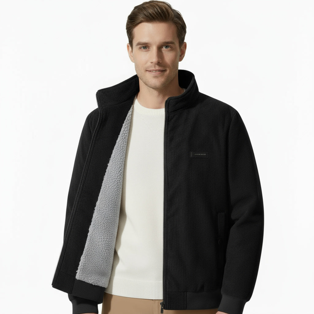 Heren corduroy jas | sherpa voering