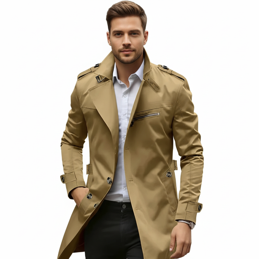 Heren klassieke trenchcoat