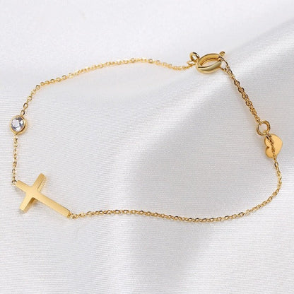 Bracelet femme croix élégant