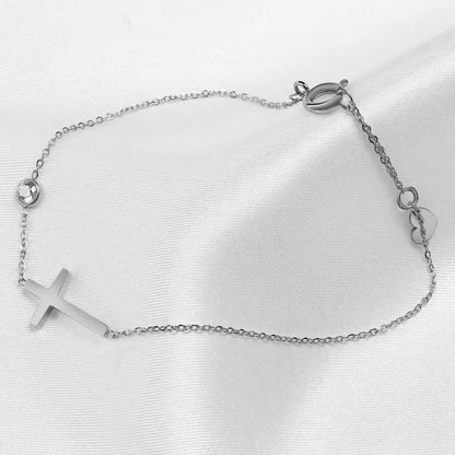 Bracelet femme croix élégant
