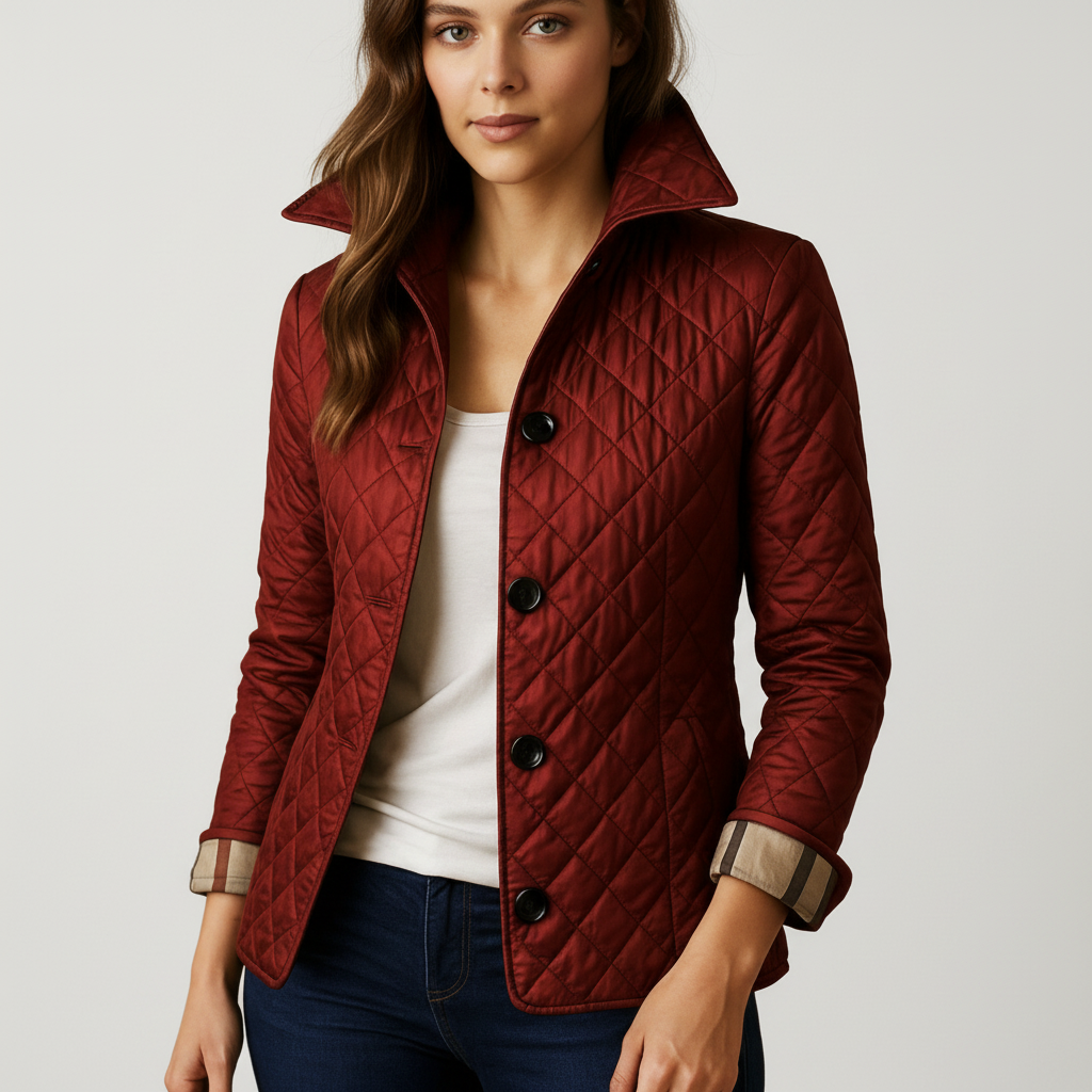 Dames gewatteerde jas | knoopsluiting voor