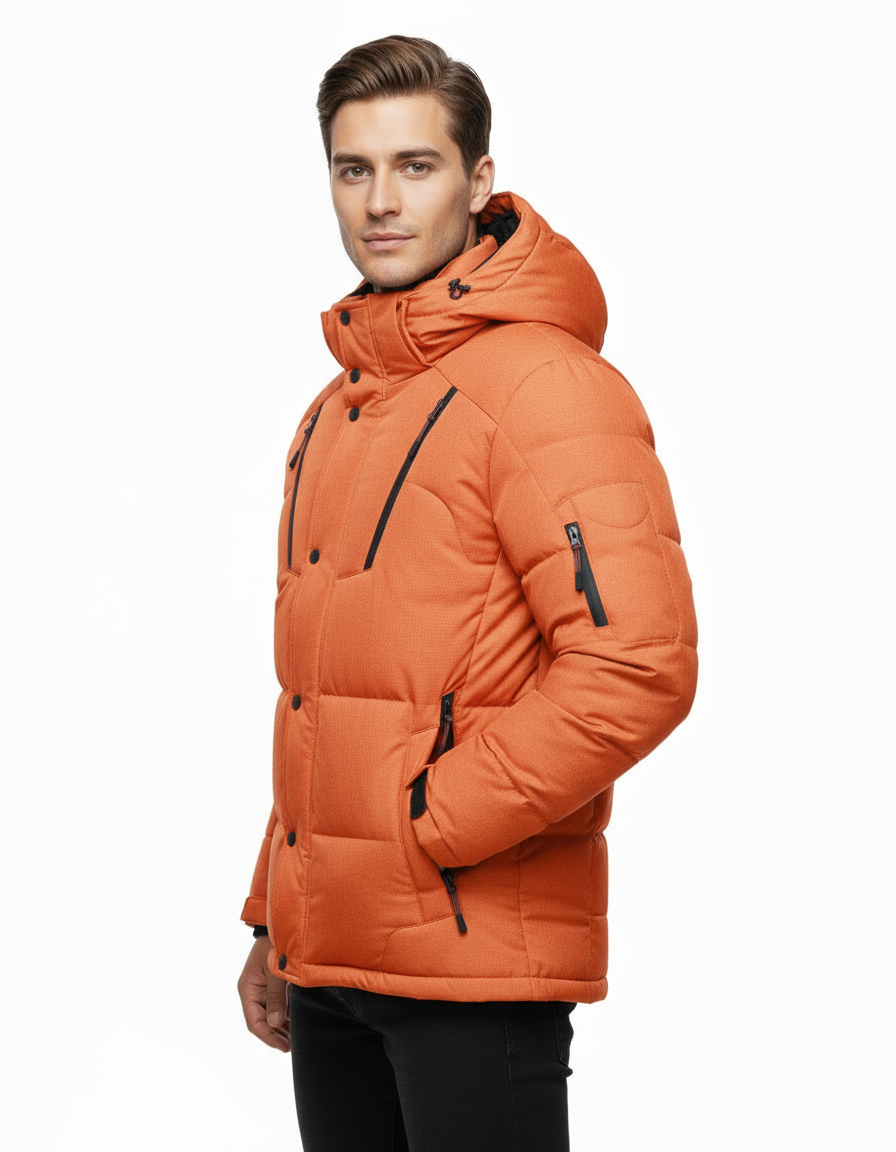 Unisex pufferjas met capuchon | volledige rits