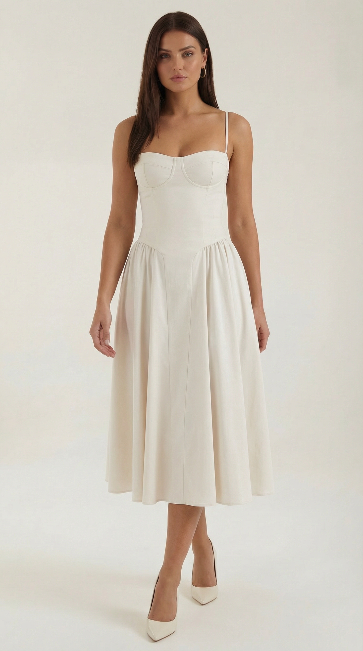 Robe midi corset femme imprimé fleuri