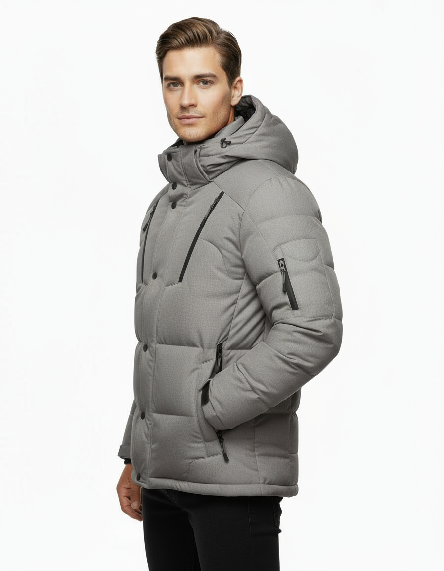 Unisex pufferjas met capuchon | volledige rits