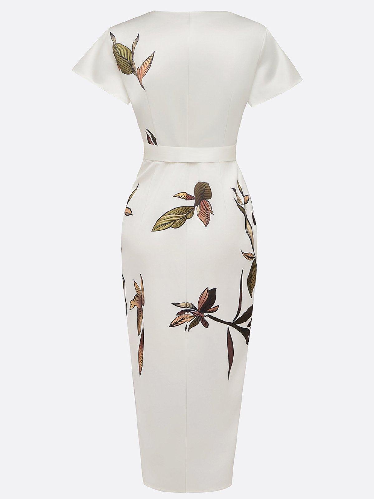 Robe longue florale élégante femme