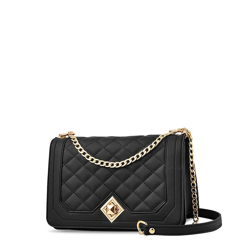 Sac bandoulière motif diamant femme