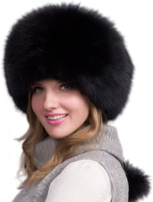 Dames muts | fox fur look met oorflappen