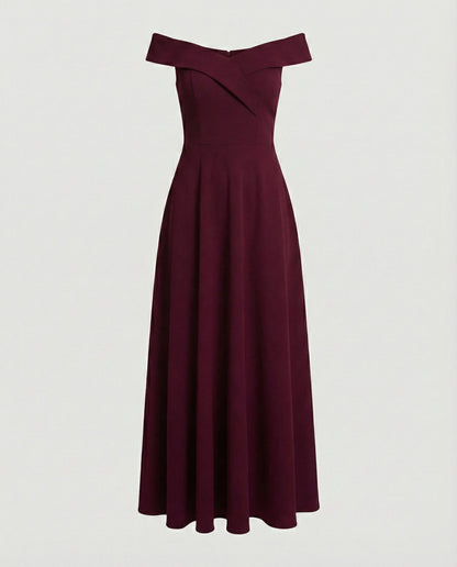 Robe longue élégante épaules dénudées