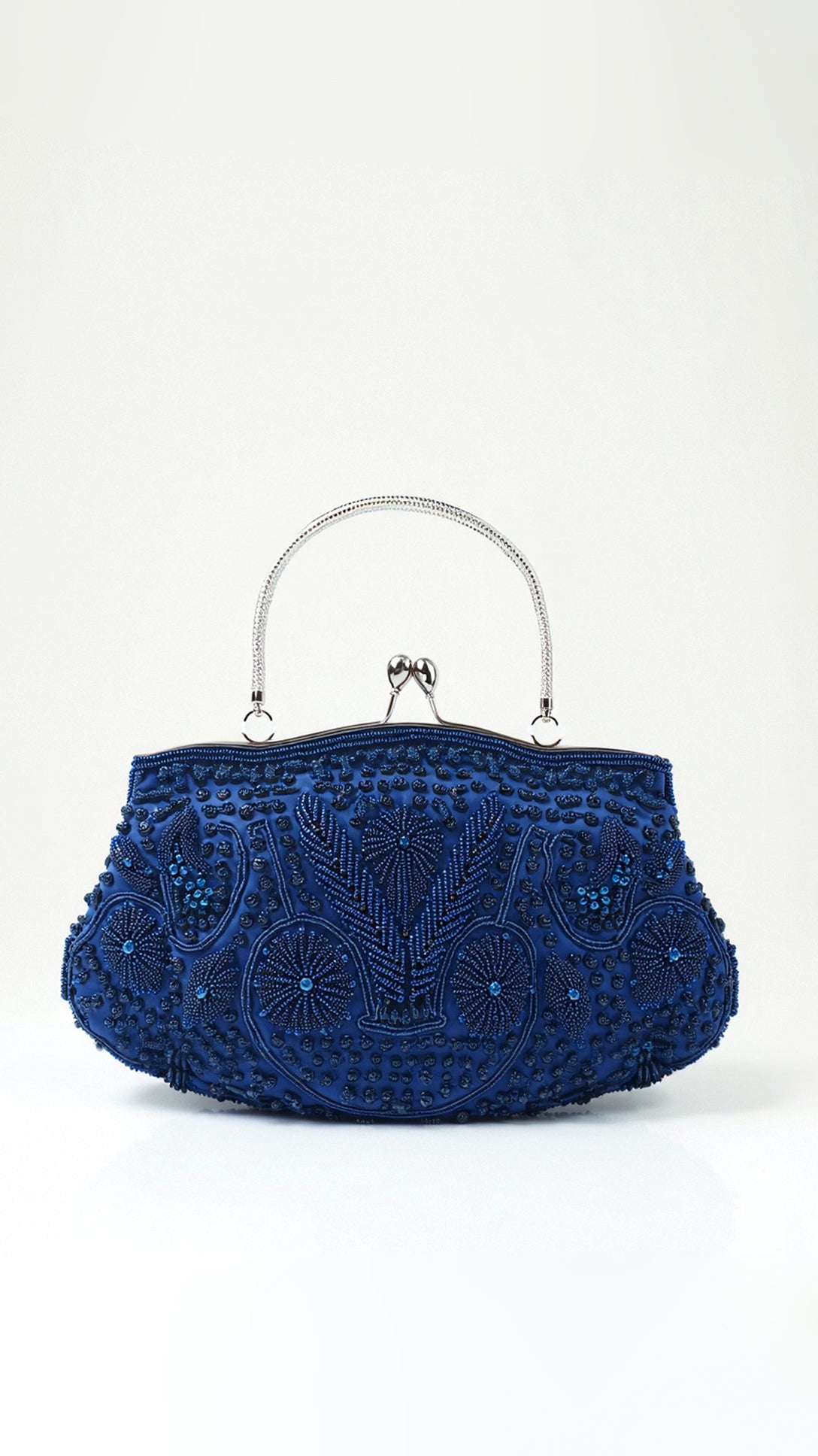 Pochette soirée femme perlée clic-clac