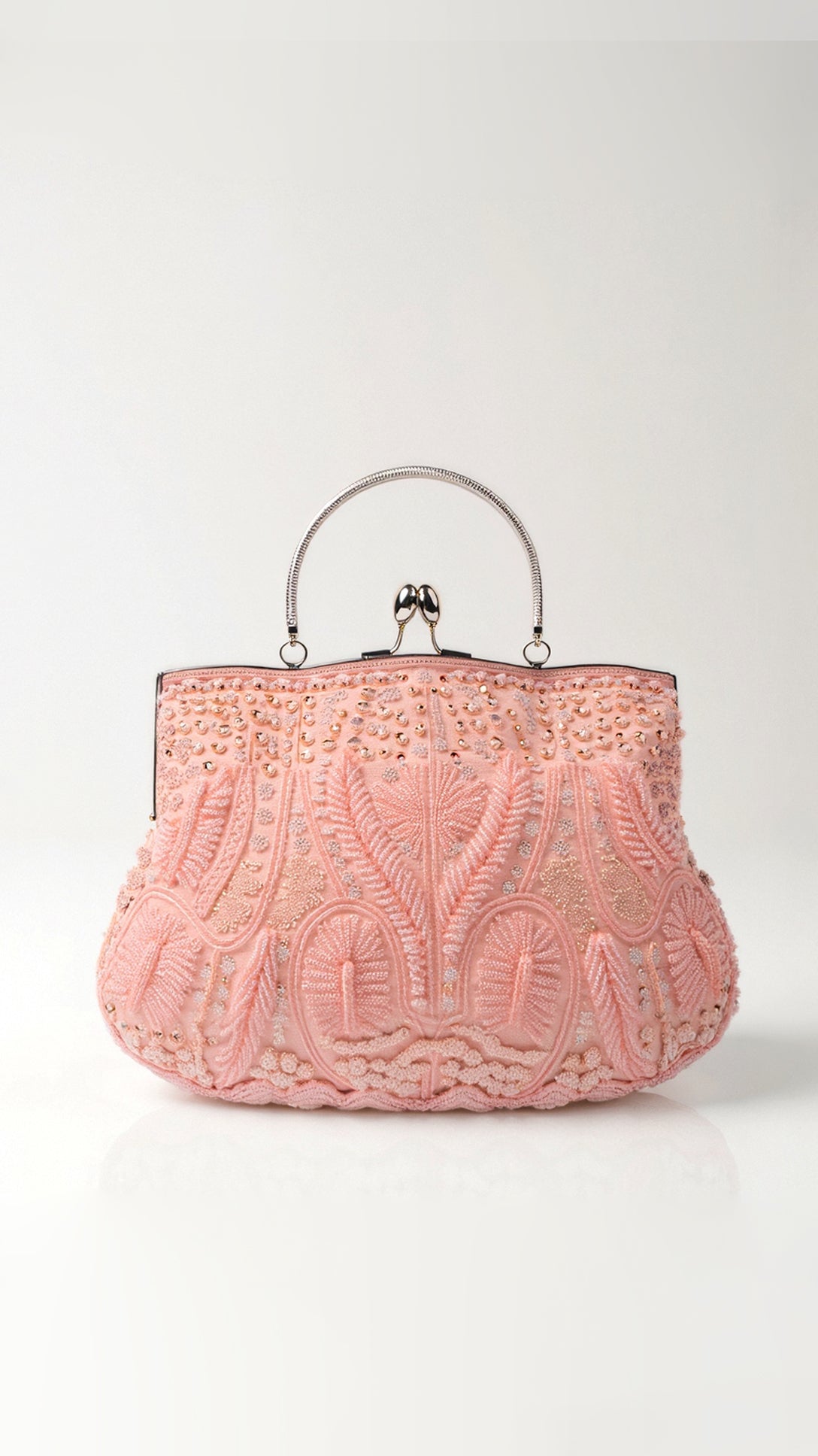 Pochette soirée femme perlée clic-clac