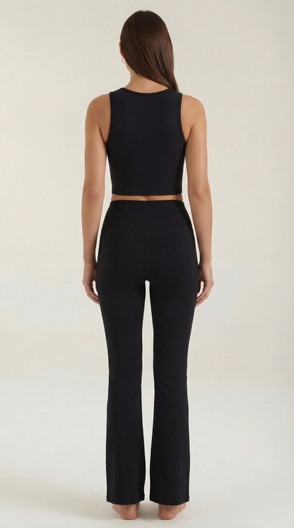 Legging évasée taille haute femme