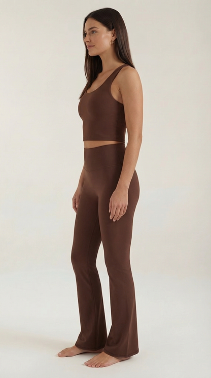 Legging évasée taille haute femme