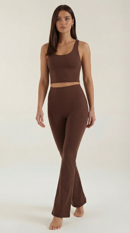 Legging évasée taille haute femme