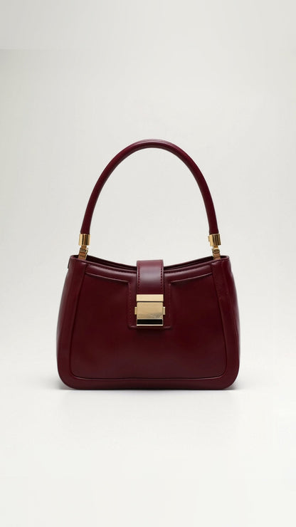 Sac à bandoulière femme structuré fermoir