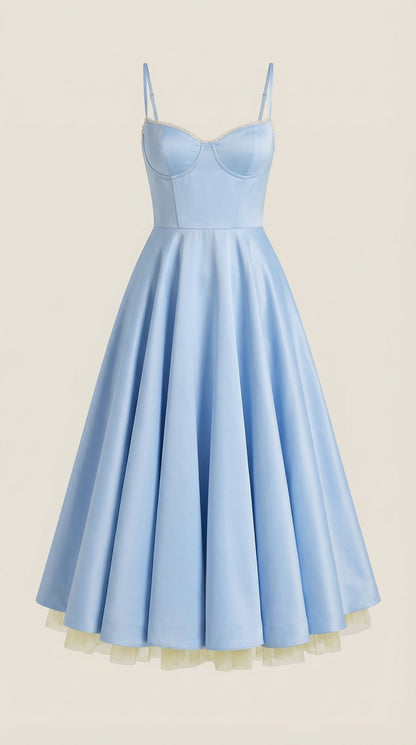 Robe midi tulle femme élégante