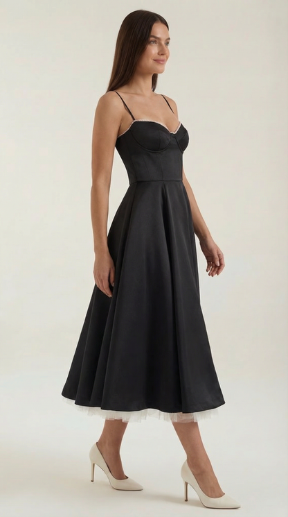 Robe midi tulle femme élégante