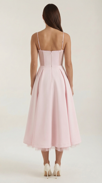 Robe midi tulle femme élégante