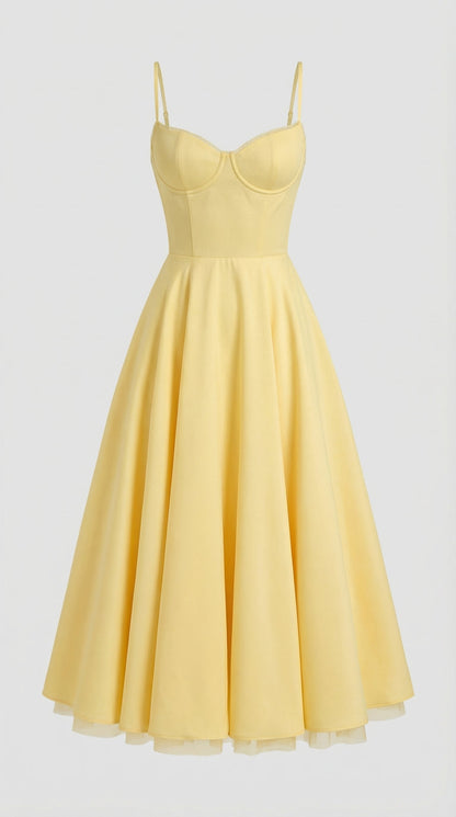 Robe midi tulle femme élégante