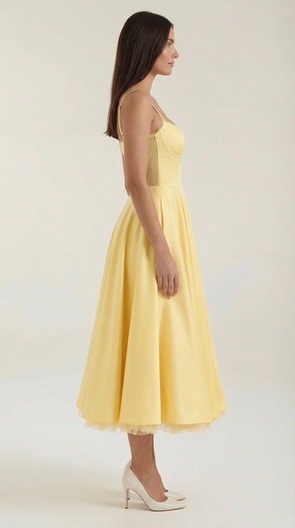 Robe midi tulle femme élégante