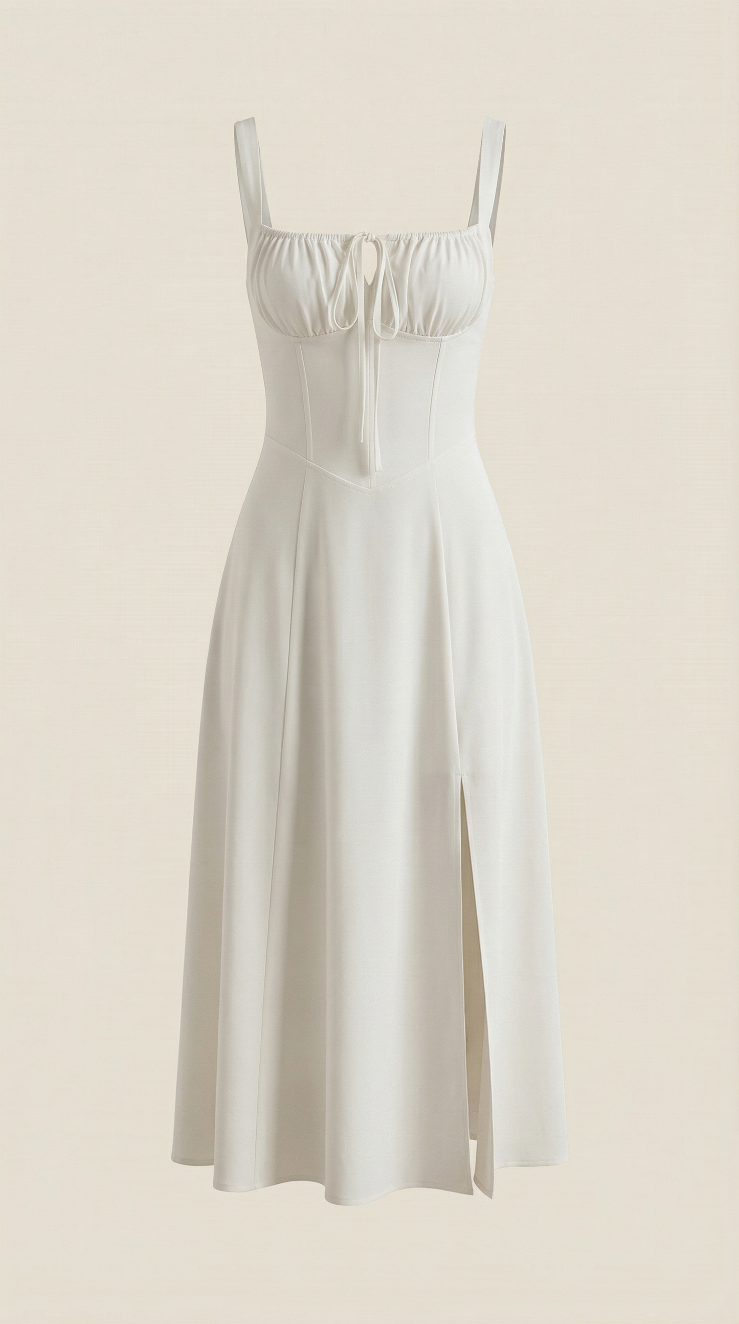 Robe midi lacets élégante femme