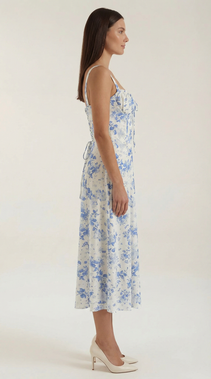 Robe midi fleurie femme été