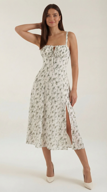 Robe midi fleurie femme été