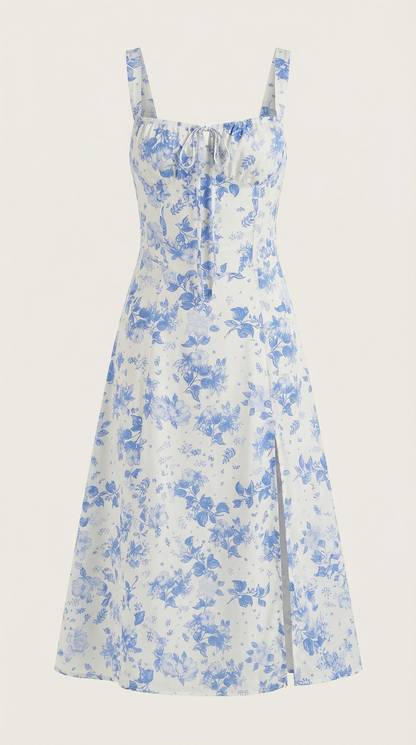 Robe midi fleurie femme été