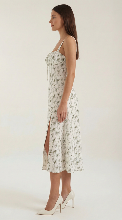 Robe midi fleurie femme été