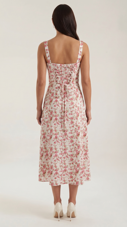 Robe midi fleurie femme été