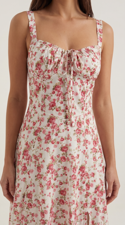 Robe midi fleurie femme été