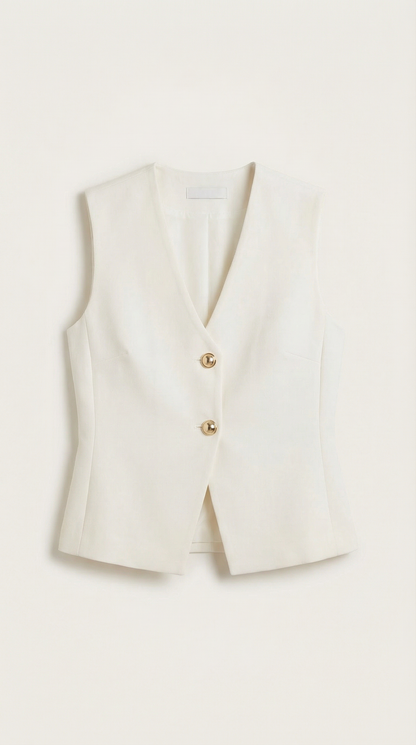 Gilet femme en maille boutonné